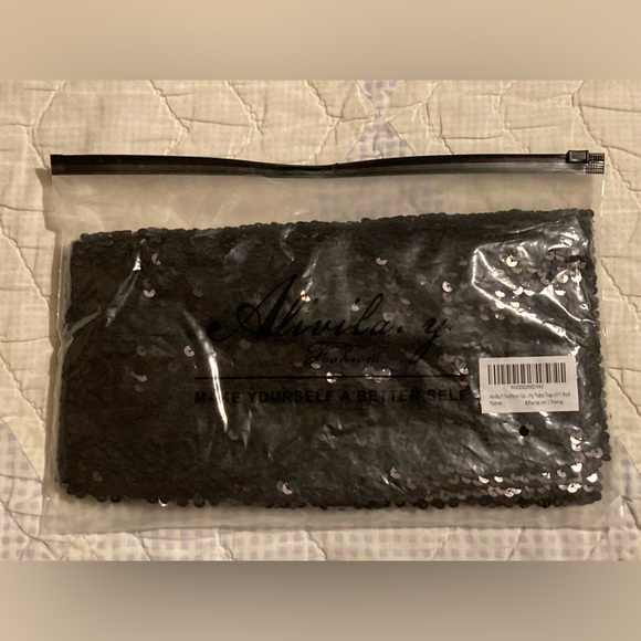 Alivila.Y Fashion Womens Sparkling Sequins Stretch Party Clubwear Tube Top - Picture 6 of 11